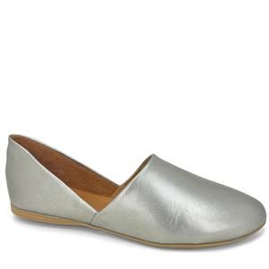 Metallic Silver Women's Slip-On Flats